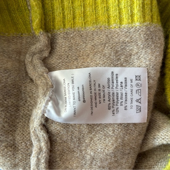 Dr. bloom color blocked beige sweater - Picture 4 of 5